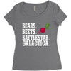 bears beets battlestar galactica Women's Triblend Scoop T-shirt