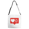 no love notification Adjustable Strap Totes