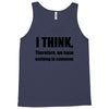 i think funny t shirt humor geek humor smart tee s 3xl Tank Top