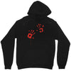 bloody hand print funny zombie kill undead blood horror killer Unisex Hoodie