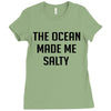 The Ocean Made Me Salty Ladies Fitted T-Shirt