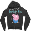 peppa pig brother pig Zipper Hoodie