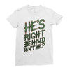 zombie right behind Ladies Fitted T-Shirt