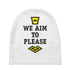we aim to please Baby Beanies