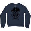 skull with beard Crewneck Sweatshirt