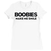 boobies make me smile Ladies Fitted T-Shirt