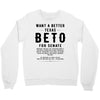 want a better texas black Crewneck Sweatshirt
