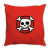 comic skull Throw Pillow
