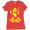 peanut butter jelly time banana Ladies Fitted T-Shirt