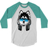 huskie music 3/4 Sleeve Shirt