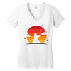 Samurai Sunset Women's V-Neck T-Shirt