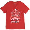 You Cant Scare Me I am Biker Daddy V-Neck Tee
