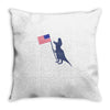 Patriotic T-Rex Throw Pillow