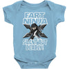 funny rude fart ninja ideal birthday gift or present Baby Bodysuit