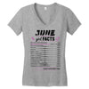 June Girl Facts Cancer Women's V-Neck T-Shirt