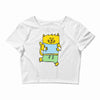 meow is running Crop Top