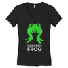 the green frog Women's V-Neck T-Shirt