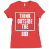 think outside the box Ladies Fitted T-Shirt