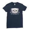 pug mom sugar skull Ladies Fitted T-Shirt