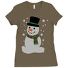 christmas snowman Ladies Fitted T-Shirt