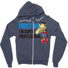 trust me i'm super professional Zipper Hoodie