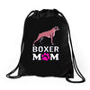 love boxer dog mom funny Drawstring Bags