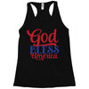 god bless america Racerback Tank