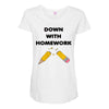 down with homework Maternity Scoop Neck T-shirt