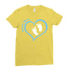 Baby Boy with Heart Any Name Customized Ladies Fitted T-Shirt