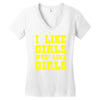 i like girls who like girls Women's V-Neck T-Shirt