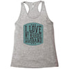 i love my beared husband Racerback Tank