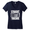 straight outta yorkshire Women's V-Neck T-Shirt