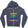 shoot eat sleep repeat gun Zipper Hoodie
