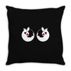 rude christmas pudding Throw Pillow