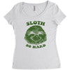 sloth so hard Women's Triblend Scoop T-shirt