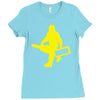 sasquatch guitar gear  funny bigfoot yeti comic monster retro Ladies Fitted T-Shirt