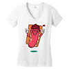 cool hotdog Women's V-Neck T-Shirt