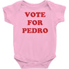 vote for pedro film retro napoleon classic sticker transfer iron on Baby Onesie