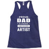 proud dad of a freaking awesome artist Racerback Tank