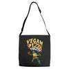 vegan pizza power Adjustable Strap Totes