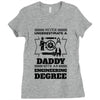 Never Underestimate A Daddy With An Engineering Degree Ladies Fitted T-Shirt