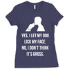 yes, i let my dog lick my face Ladies Fitted T-Shirt