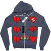 ls lesbian full heart Zipper Hoodie