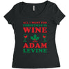all i want for christmas is wine and adam levine Women's Triblend Scoop T-shirt