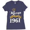 kings are born in 1961 Ladies Fitted T-Shirt