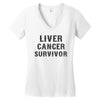 Liver Cancer Survivor Women's V-Neck T-Shirt