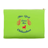 this girl love her chihuahua Accessory Pouches