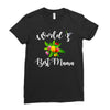 world's best mama Ladies Fitted T-Shirt