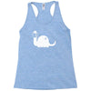 apatosaurus white Racerback Tank