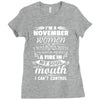 I Am A November Women Ladies Fitted T-Shirt